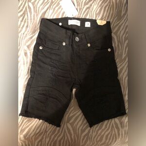 Black Denim Shorts, NEW